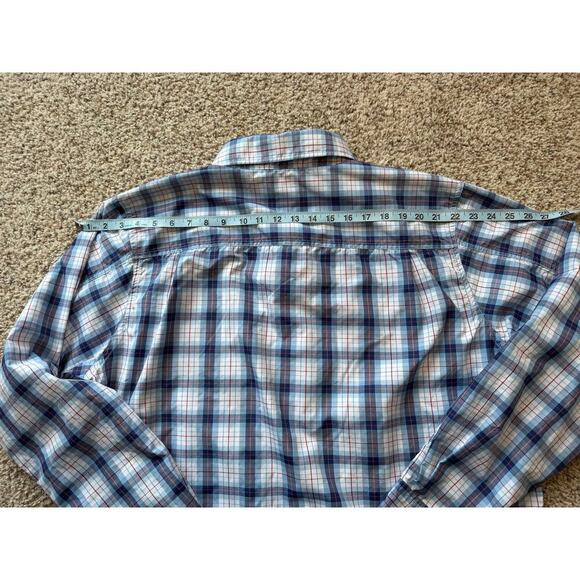 ExOFFICIO Insect Shield Long Sleeve shirt, size Large; Lightweight, Cream & Blue - Picture 7 of 9